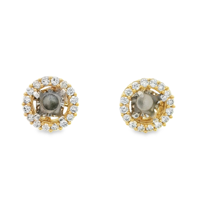 14 Karat Yellow Diamond Earring Jackets