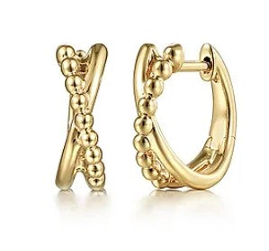 14 Karat Yellow Huggie Earrings