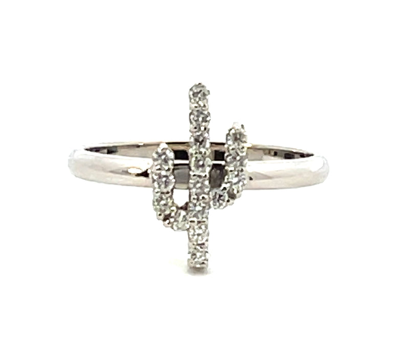 14 Karat White Women's Diamond Fashion Ring