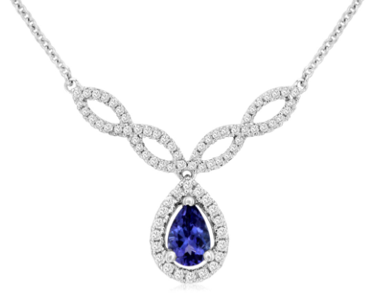 14 Karat White Fashion Gemstone Necklace