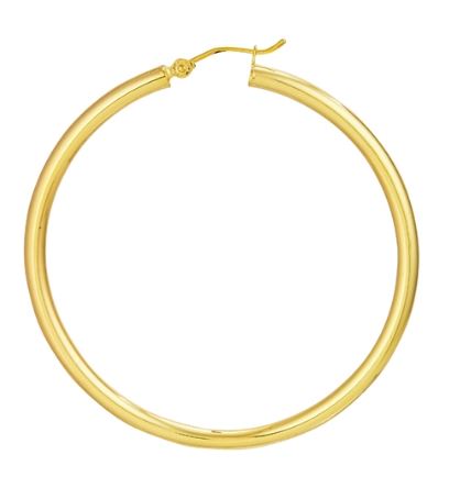 14 Karat Yellow Medium Hoop Earrings
