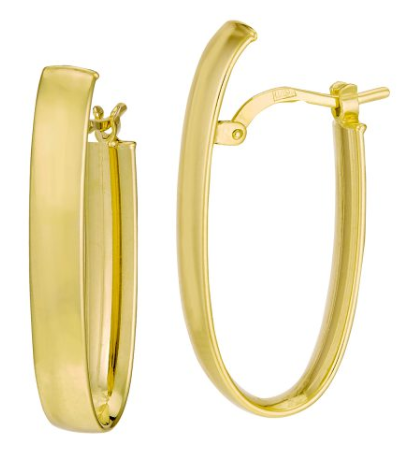 14 Karat Yellow Medium Hoop Earrings