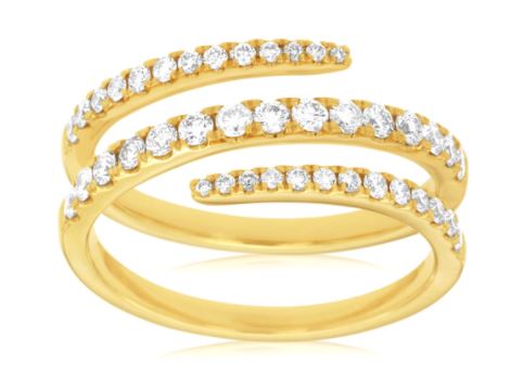 14 Karat Yellow Women's Diamond Fashion Ring