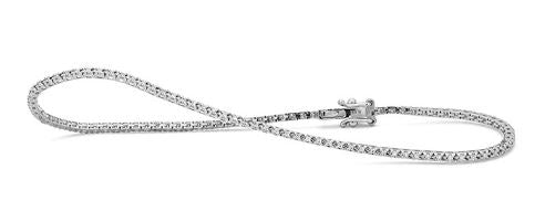 14 Karat White Tennis Diamond Bracelet