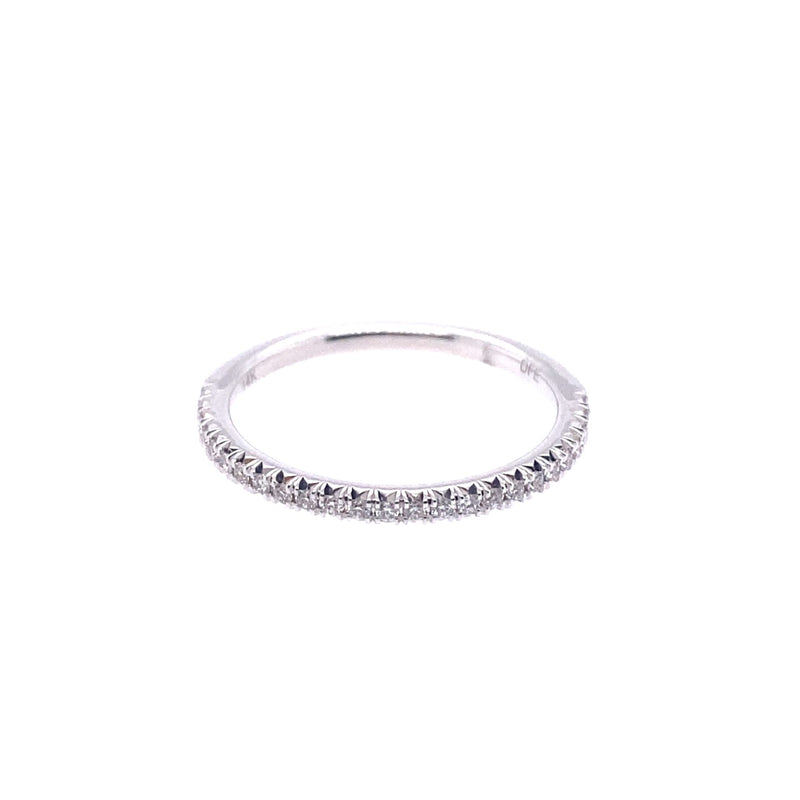 14 Karat White Straight Prong Band