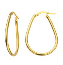 14 Karat Yellow Medium Hoop Earrings