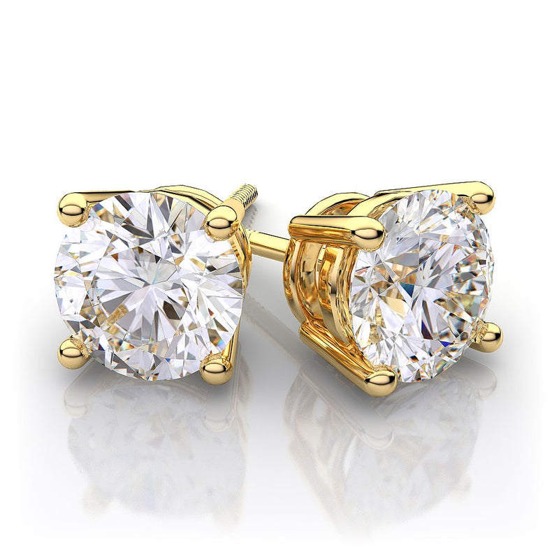 14 Karat Yellow 0.25ct Diamond Stud Earrings