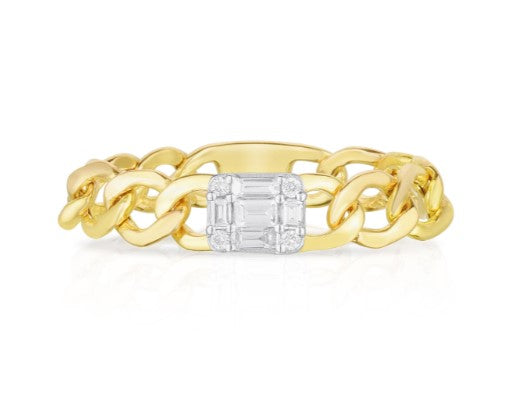 14 Karat Yellow Women's Diamond Fashion Ring