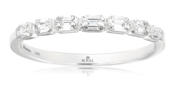 14 Karat White Channel Set Band