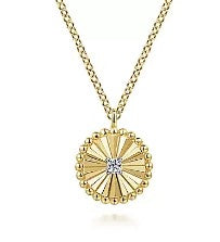 14 Karat Yellow Fashion Diamond Pendant