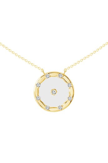 10 Karat Yellow Station Diamond Necklace