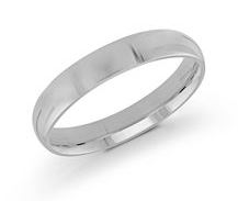 14 Karat White Comfort Fit Wedding Band