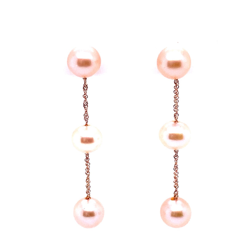 14 Karat Rosé Drop Earrings