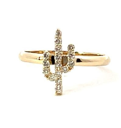 14 Karat Yellow Women's Diamond Fashion Ring