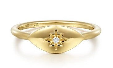 14 Karat Yellow Women's Diamond Fashion Ring