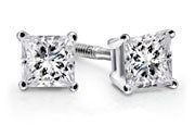 14 Karat White 2.02ct Diamond Stud Earrings