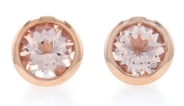 14 Karat Rosé Morganite Gemstone Earrings