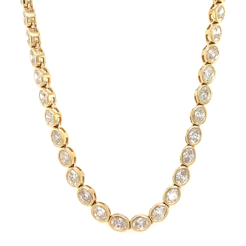 14 Karat Yellow Riviera Diamond Necklace