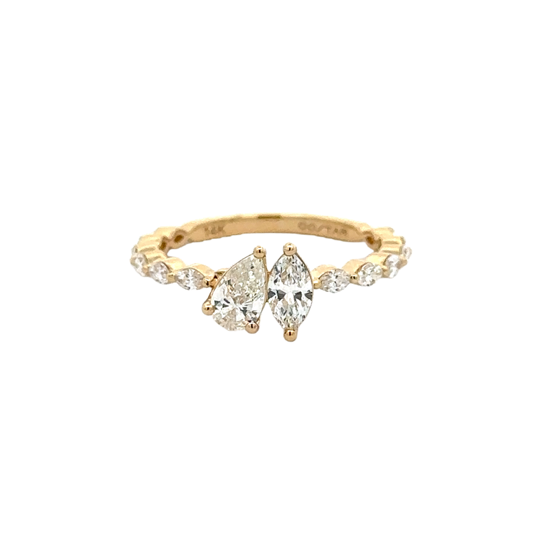 14 Karat Yellow Women's Diamond Fashion Ring