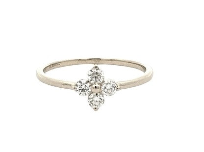 14 Karat White Women's Diamond Fashion Ring
