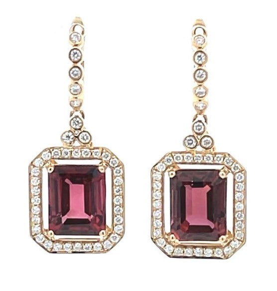 18 Karat Yellow Tourmalines Gemstone Earrings