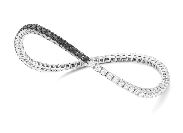 14 Karat White Tennis Diamond Bracelet