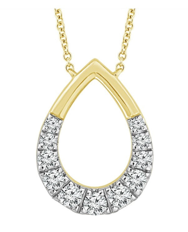 10 Karat Yellow Station Diamond Necklace