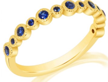 14 Karat Yellow Lady's Stackable Gemstone Fasion Ring