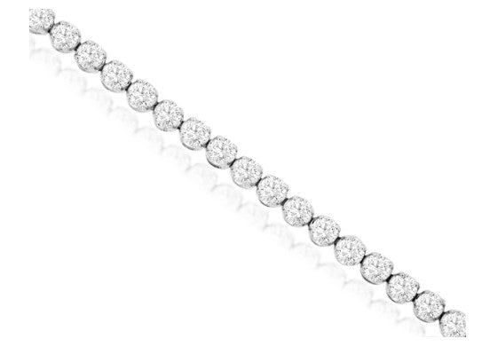 14 Karat White Tennis Diamond Bracelet