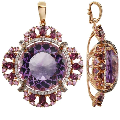 18 Karat Rosé Fashion Gemstone Pendant