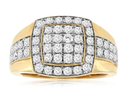 Yellow 14 Karat Fashion Band Men's Ring