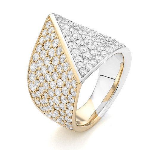 14 Karat Two Tone Women's Diamond Fashion Ring