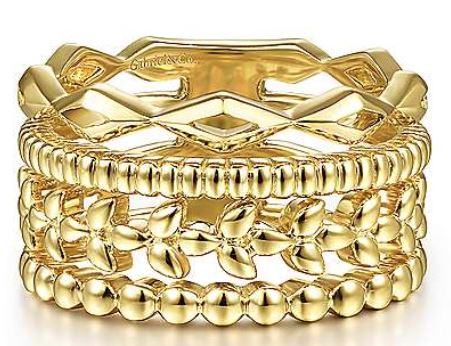 14 Karat Yellow Stacking Fashion Ring