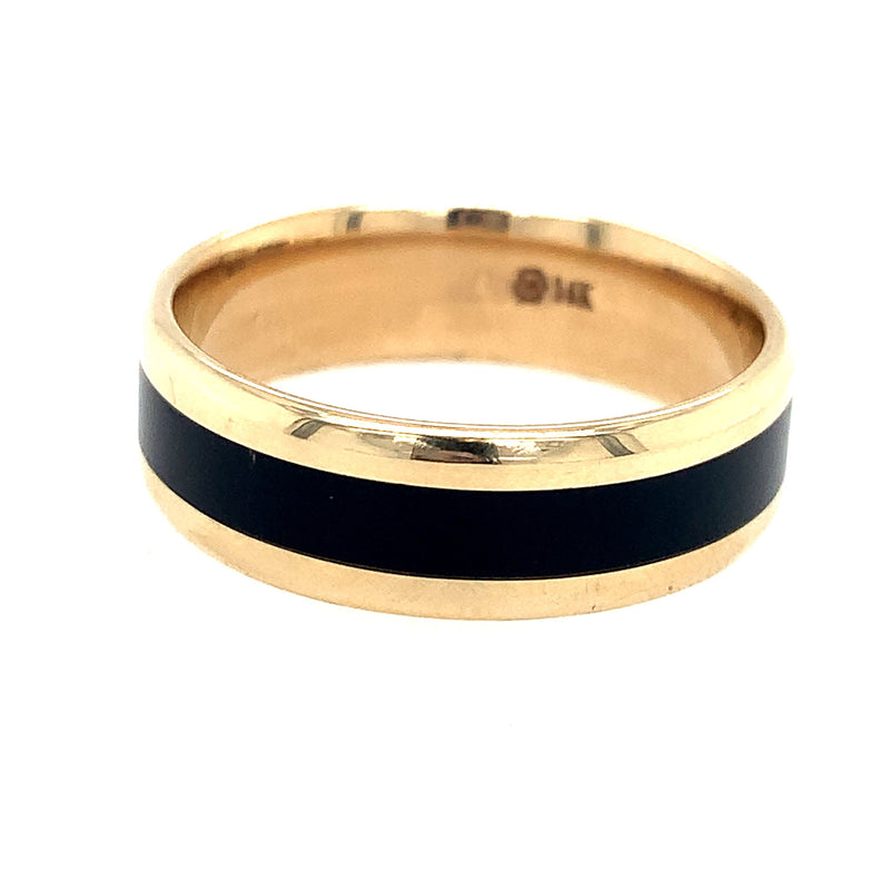 7mm 14 Karat Bevel Edge Wedding Band